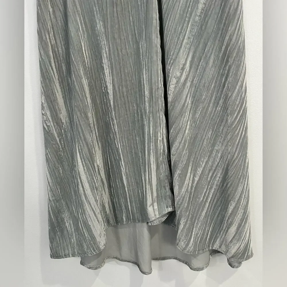 Vince Womens Skirt 6 Pale Sea Glass Velvet Ruched Paneled‎